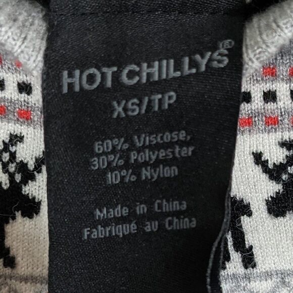Hot Chillys Winter Love Sweater Knit Snowflake Leggings XS - Picture 6 of 8